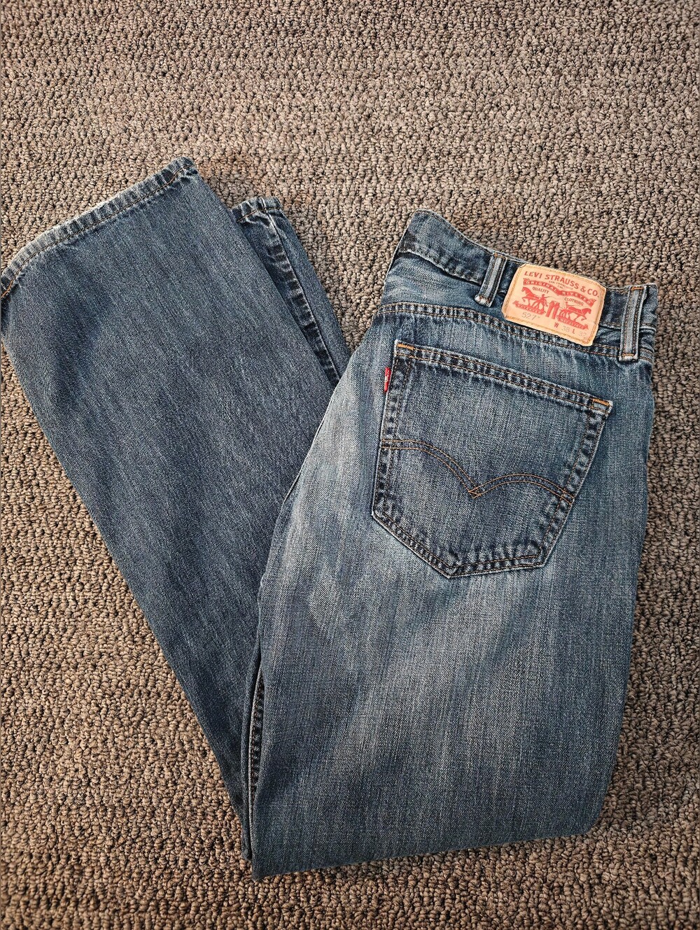 Levi's 527 Men's Slim Bootcut Dark Blue Denim Jeans 38/32
